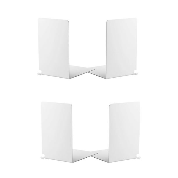 Design Ideas Hidden Bookend White Epoxy-Coated Steel Invisible Bookends 1 Set of 2 